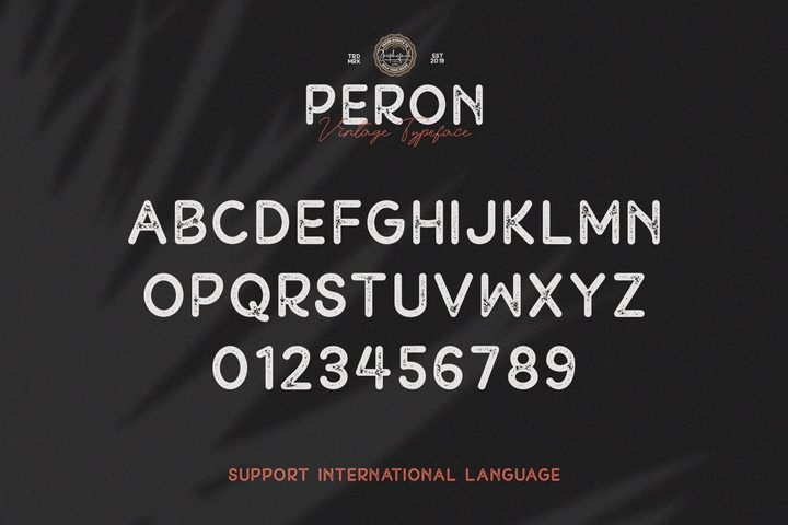 Peron Stamp Regular Font preview